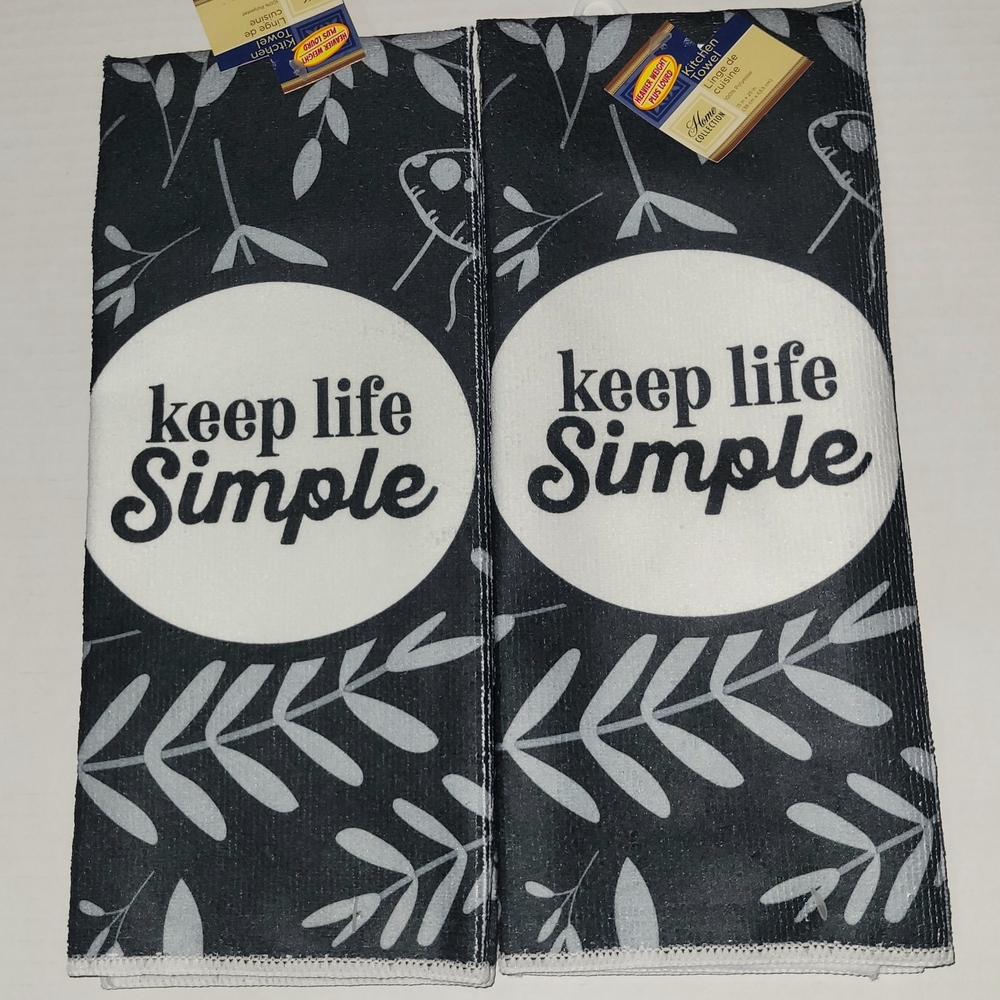 2 Piece Home Collection Kitchen Towels (Keep Life Simple)